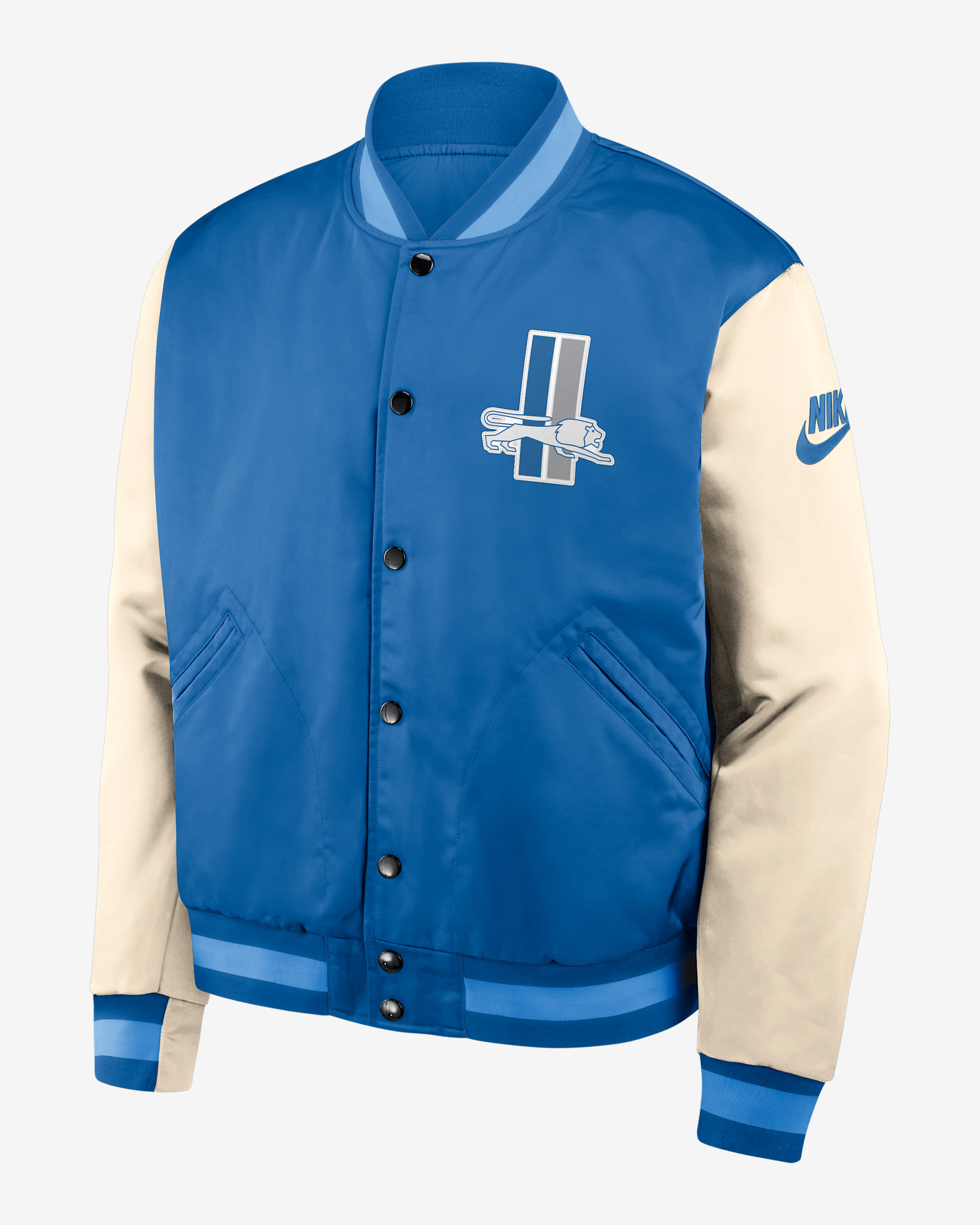 Detroit Lions Rewind Legacy Men's Nike NFL Full-Snap Bomber Jacket